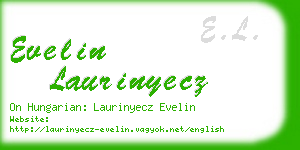 evelin laurinyecz business card